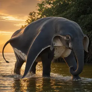 Elephant + Manta ray